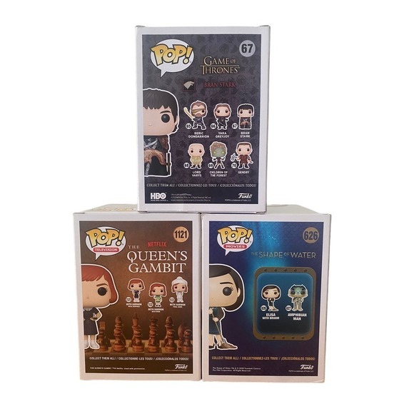 Set of 3 Funko Pop Game of Thrones, Queens Gambit and Shape of Water - Picture 3 of 3